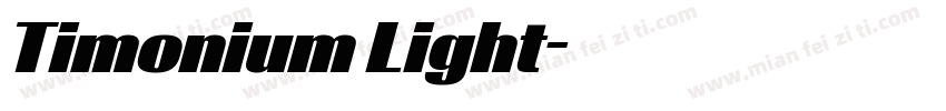 Timonium Light字体转换